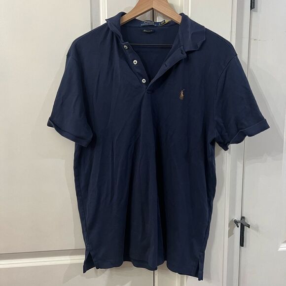 Polo Ralph Lauren button up custom slim fit size large navy men’s